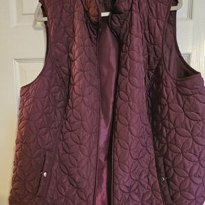 Croft & Barrow Quilted Burgundy Vest